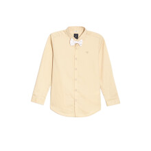 Allen Solly Αγόρια Μπεζ Slim Fit Κοντομάνικο Πουκάμισο
