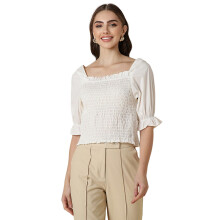 Allen Solly Dames Witte Effen Casual Top