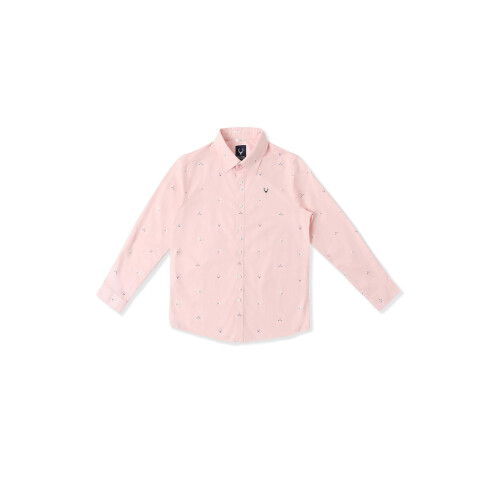 Ροζ Slim Fit Casual Πουκάμισο για Αγόρια