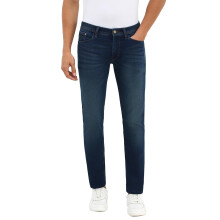 Heren Marineblauwe Skinny Fit Donkerblauwe Jeans