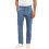 Heren Blauwe Regular Fit Effen Casual Broek 1