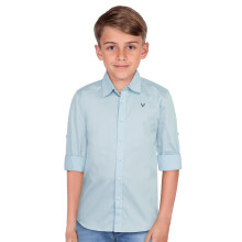 Allen Solly Jongens Blauw Slim Fit Effen Casual Shirt
