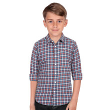 Allen Solly Jongens Marineblauwe Slim Fit Geruite Casual Shirt
