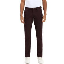 Heren Bruine Slim Fit Effen Casual Broeken