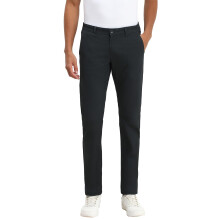 Heren Grijze Slim Fit Effen Casual Broeken