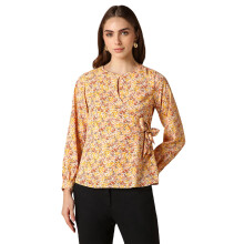 Dames Casual Top met Perzikprint