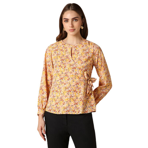 Dames Casual Top met Perzikprint