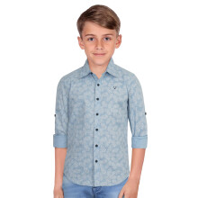 Allen Solly Jongens Blauwe Slim Fit Casual Shirt