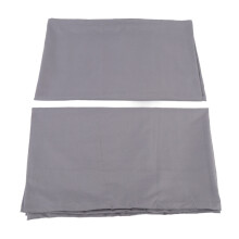 2 Pcs Pillow Cases 48 x 74 cm Dark Grey - Soft