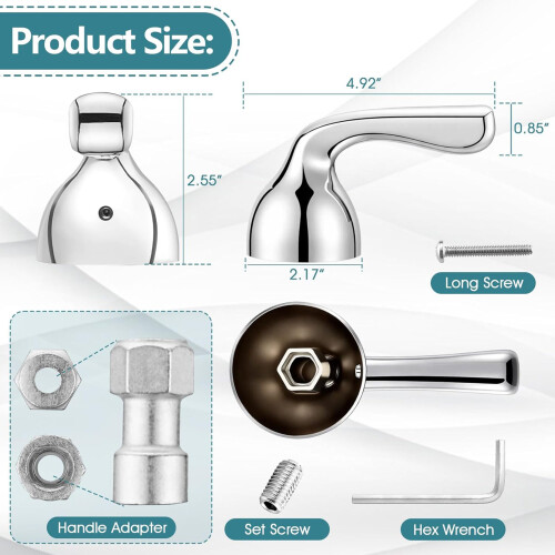 Single Metal Lever RP74148 Shower Handle Replacement With 2