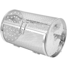 Rotisserie Basket Stainless Steel Rolling Grill Cage 360 Even Roasting EasyOpen Door for Oven