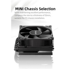TEUCER TE-55 CPU Cooler 6 Heat-Pipes CPU Air Cooler with 15mm Thickness Slim Fan LGA1700/1200/115X/2011/AM5/AM4 White