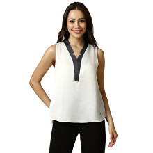 Dames Witte Effen Formele Top