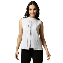 Allen Solly Dames Witte Effen Formele Top