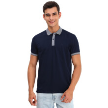 Allen Solly Ανδρικό Μπλε Μονοχρωμο Πόλο T-Shirt