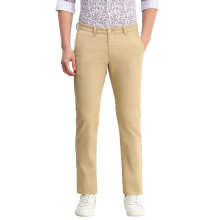 Heren Beige Slim Fit Casual Broeken