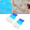 2Pcs 1.5m Art Silk Bamboo Fan White-Cyan-Blue 15