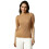 Dames Bruin Textuur Casual Top 1