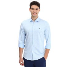 Allen Solly Ανδρικό Μπλε Slim Fit Πουκάμισο με Μανίκια