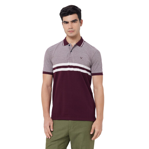 Allen Solly Ανδρικό Κανονικό T-Shirt Κόκκινο