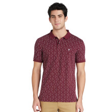Allen Solly Ανδρικό Κανονικό T-Shirt Καφέ