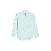 Jongens Groene Slim Fit Textured Casual Shirt
