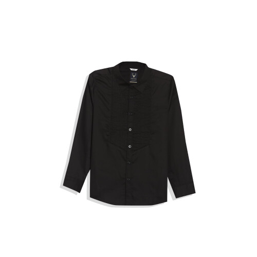 Παιδικό Μαύρο Κοντομάνικο Πουκάμισο Slim Fit