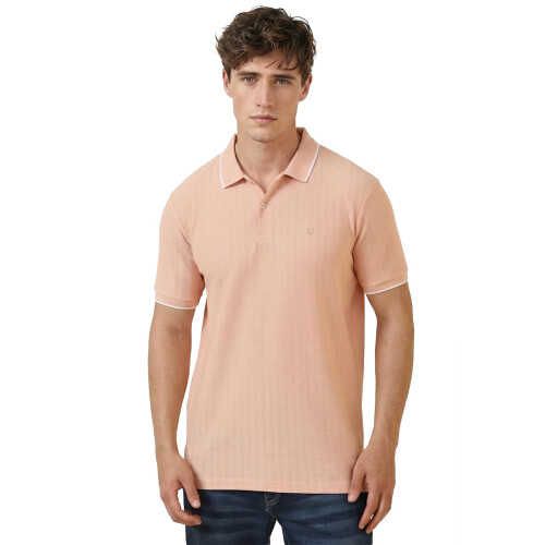 Allen Solly Ανδρικό Κανονικό T-Shirt Ροζ