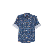 Allen Solly Jongens Blauwe Slim Fit Casual Shirt