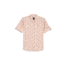 Allen Solly Jongens Perzik Slim Fit Print Casual Shirt