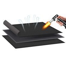 Fireproof Grill Mat 100x120cm Heat Resistant Waterproof BBQ Pad for Deck and Patio Protection