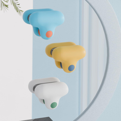 Mini Silicone Shower Squeegee with Hook, Streak Mirror and Glass Cleaner, MultiColor 3 Pack