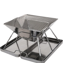 Portable Camping Grill Large Stainless Steel Foldable BBQ Grill for Outdoor Cooking Hiking Picnics