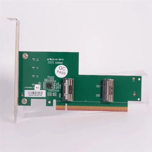 PCIe 5.0 16x to MCIO Split Adapter Card GPU  Card External GPU Expansion Adapter Extender for Server Motherboard 2