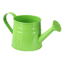 Green Plastic Garden Watering Can with Easy Grip Handle for Outdoor and Potted Plants
