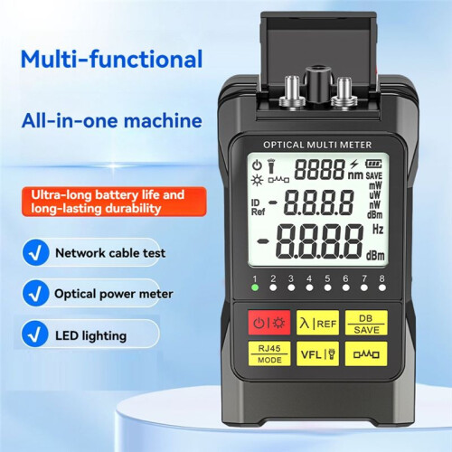 Fiber Optic Network Optical Power Meter RJ45 Tester Optical Multimeter Network Attenuation Tester -70-+10dbm 1