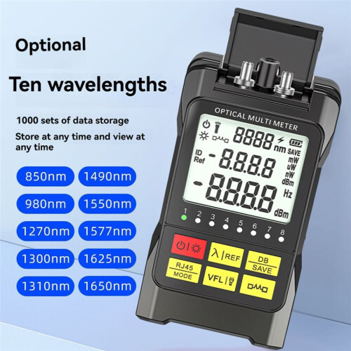 Fiber Optic Network Optical Power Meter RJ45 Tester Optical Multimeter Network Attenuation Tester -70-+10dbm