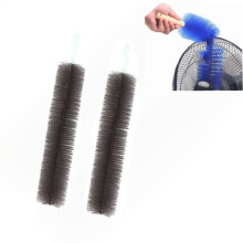2PC Flexible Fan Cleaning Brush Set, Bendable Microfiber Duster with Long Handle, Washable Reusable Tool for Electric and Ceiling Fans (Gray)