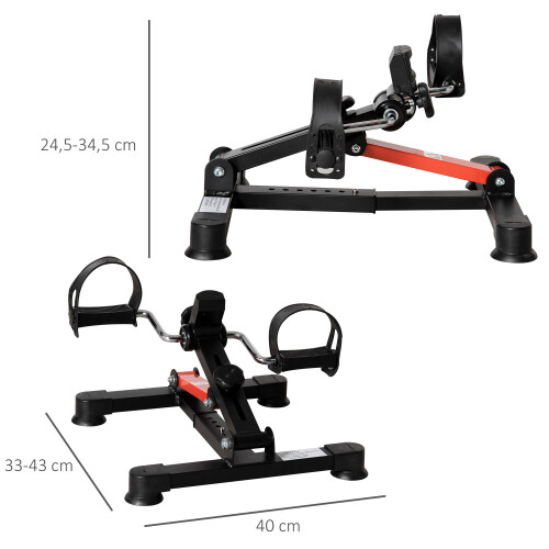 Homcom Mini Bicicleta Estática Negro 43 x 40 x 34.5 cm 2