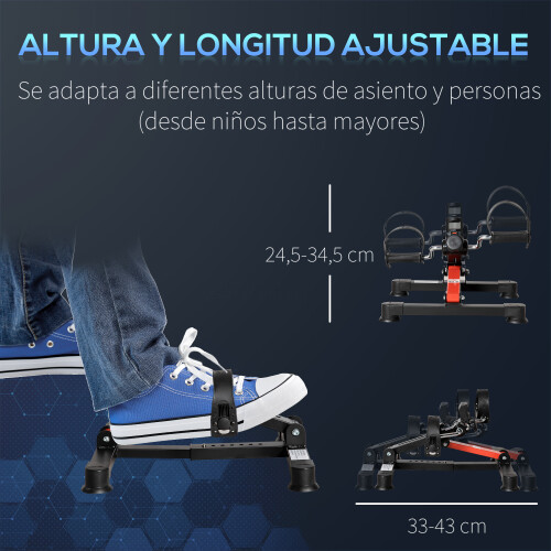 Homcom Mini Bicicleta Estática Negro 43 x 40 x 34.5 cm 1