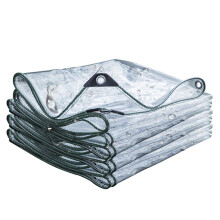 Heavy Duty Waterproof PVC Clear Tarp with Eyelets 0.5mm Anti‑Aging Soft Glass Sheet for Outdoor Garden Tent Cover 1x1.5