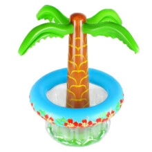 Inflatable Coconut Tree Ice Bucket Floating Drink Cooler for Pool Party Summer Outdoor Drinks A