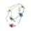Halskette mit zweifarbigen Perlen und Perlenblumen, elegantes 1