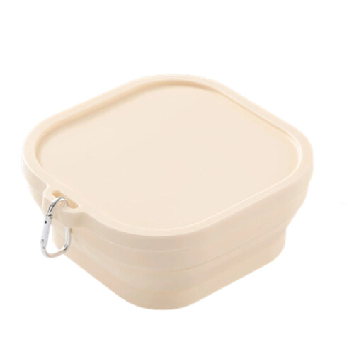 Faltbare Silikon-Lunchbox, tragbarer-Weiß 750ml