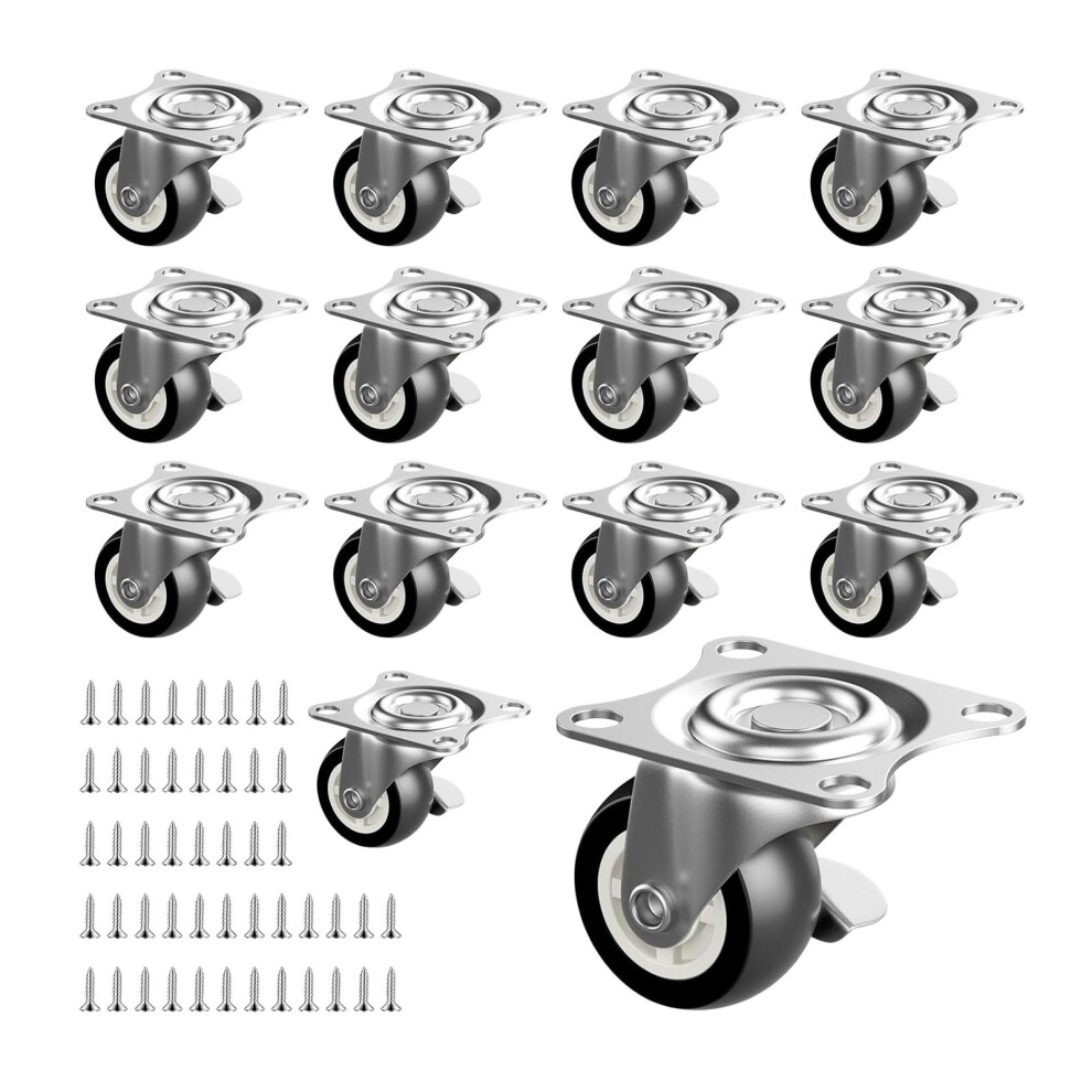 14Pcs Swivels Casters With Brake Heavy Trolley Wheel For 7754003257079