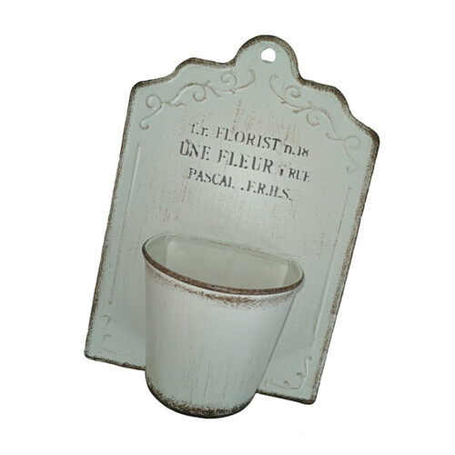 Étagère murale en fer pour jardinière, support de-Blanc