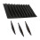Silicone 10 Cavities Vanilla Pods Cake Mousse Mold-Black 1