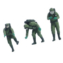 Realistic Rescued Team Figure Model 1:64 Scale Hand-Green