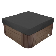 Waterproof Hot Tub Cover 220x220x30cm, Durable PU Oxford Spa Cover with UV Protection for Outdoor Jacuzzi