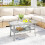 Outsunny Mesa de Jardín Gris 90 x 50 x 45 cm 4